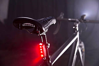 Мигалка задня для велосипеда водостійкий велоліхтар Knog Blinder Road R70 70 Lumens Black 4 світлодіоди, фото 3
