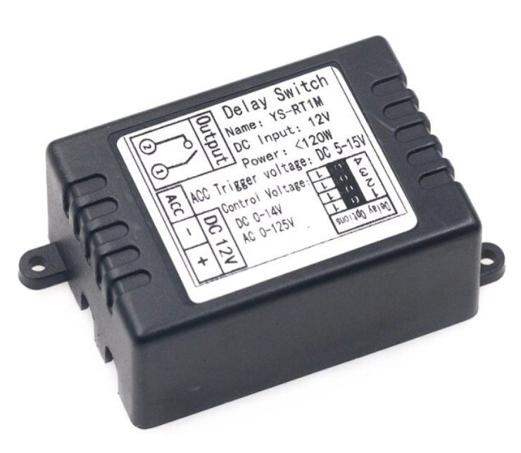 Реле затримки, модуль, тригер YS-RT1M 12В, 0.5-120с, 0-14В DC, 0-125В AC