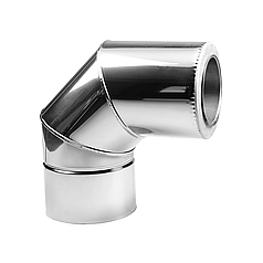 Коліно-сендвіч 90° ø100 мм 0,5 мм Нерж/Нерж Aisi 304 Stalar (41448)