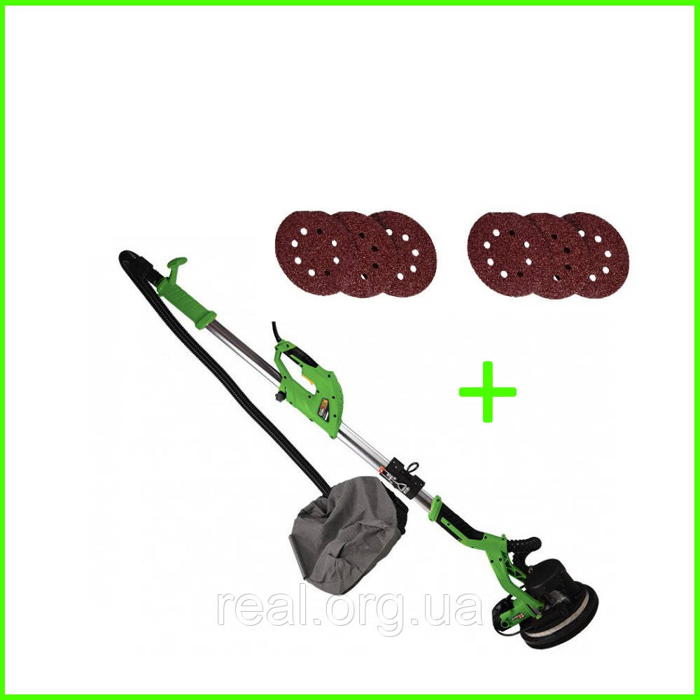 ✅ Машина шліфувальна Procraft EX1050 для стін і стелі c підсвічуванням і мішком, фото 1