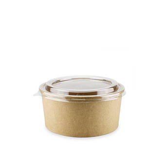 Упаковка паперова крафтова для салатів та боулів на 750 мл, 50 шт/уп