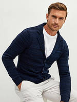 Синій чоловічий кардиган LC Waikiki/ЛС Вайкікі на ґудзиках, з кишенями