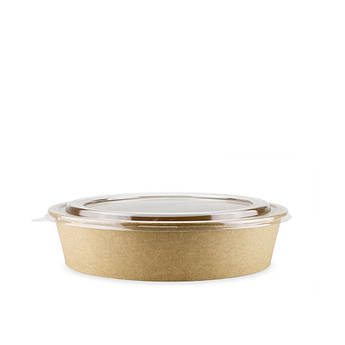 Упаковка паперова крафтова для салатів та боулів на 1300 мл, 50 шт/уп