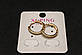 Модні Х'юпінг золоті сережки круглі з каменями Xuping медичне золото, фото 3