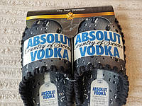 Фетровые мужские тапки ручной работы «Absolut Vodka» Тапочки Абсолют водка на текстиле 40-45 (VD-016 Б)