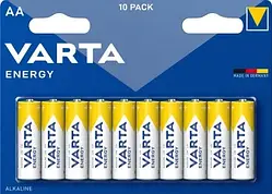 Батарейка Varta Energy Alkaline LR6 (АА), лужна, 10 шт.