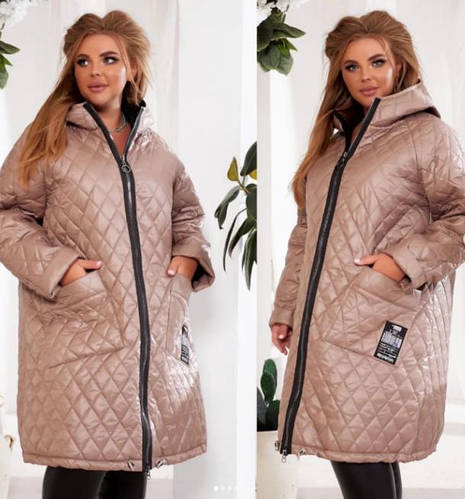 Куртка стеганая женская удлиненная большие размеры, цена 2190 грн ...