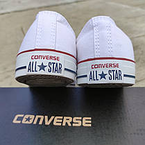 Converse Chuck Taylor All Star White кеди конверси низькі текстильні літні чоловічі, фото 4