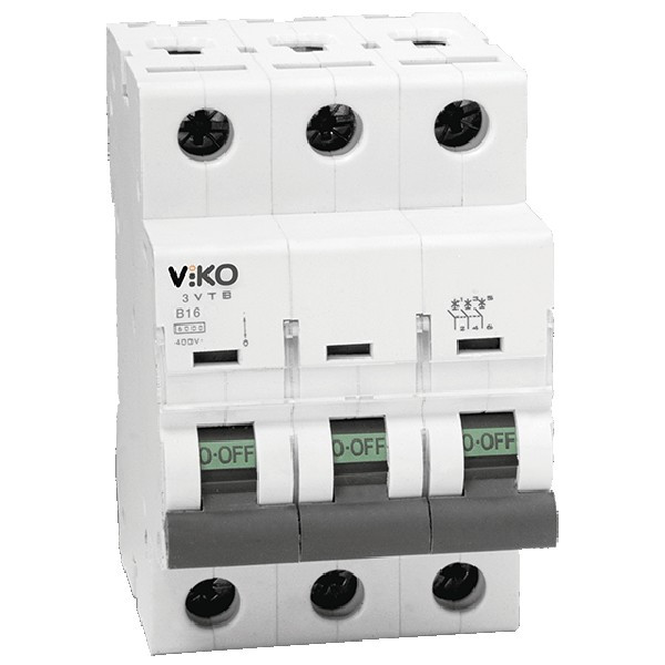 Автоматичний вимикач 3P C 6A 4,5 kA (4VTB-3C06) Viko