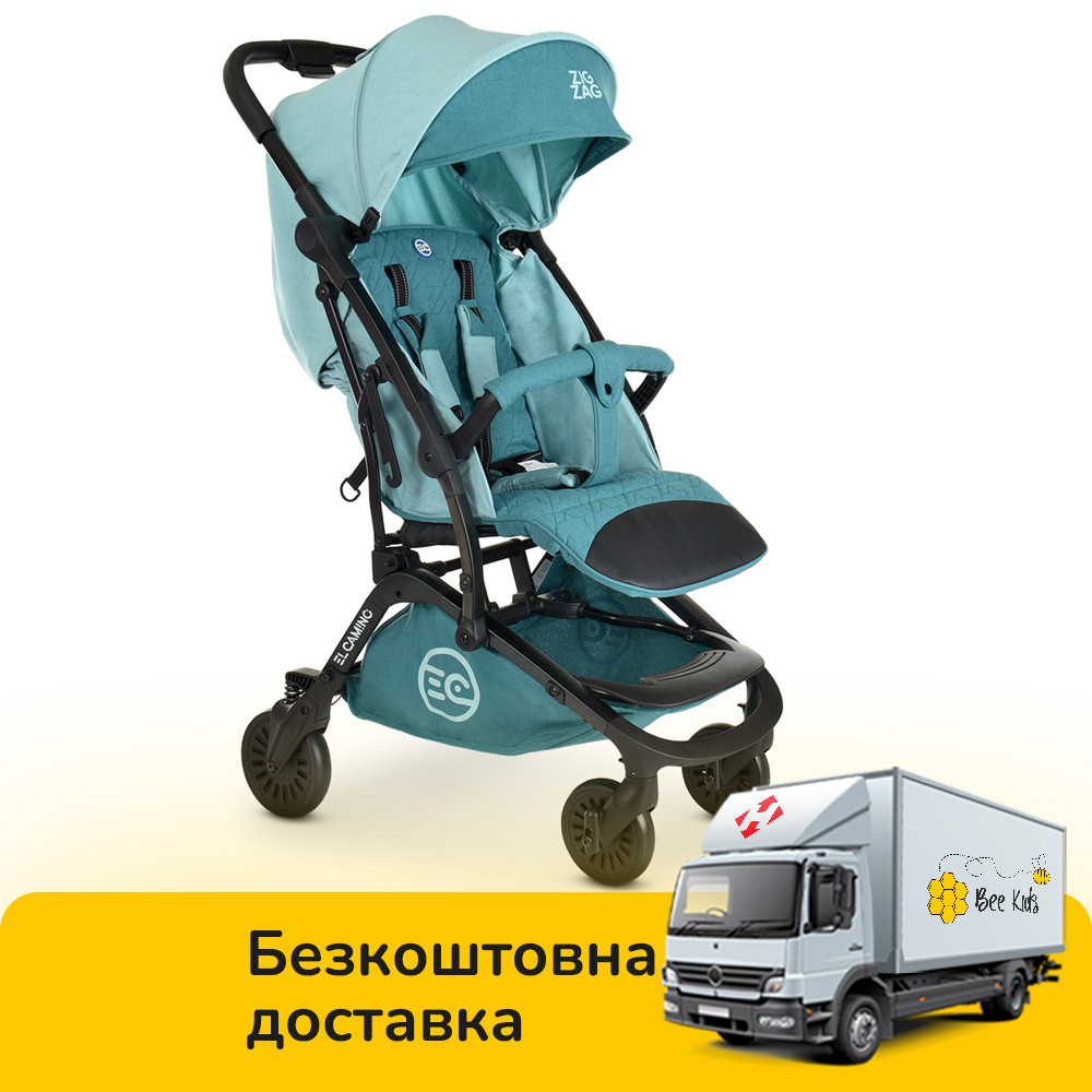 Візок прогулянковий El Camino ZIGZAG ME 1040L Aquamarine Бірюзовий, фото 1