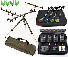 Комплект №3 РІД ПІД набір Сигналізатор + пейджер 4шт + Свінгер 4шт Weida CARP FOX + чохол