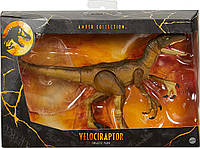 Фигурка Динозавр Велоцираптор Мир Юрского Периода Jurassic World Velociraptor Amber Collection Mattel GYJ45
