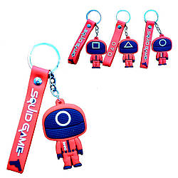 Брелок гумовий двосторонній "Гра в кальмара"