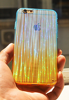 Голубой силиконовый переливающийся чехол для Iphone 6