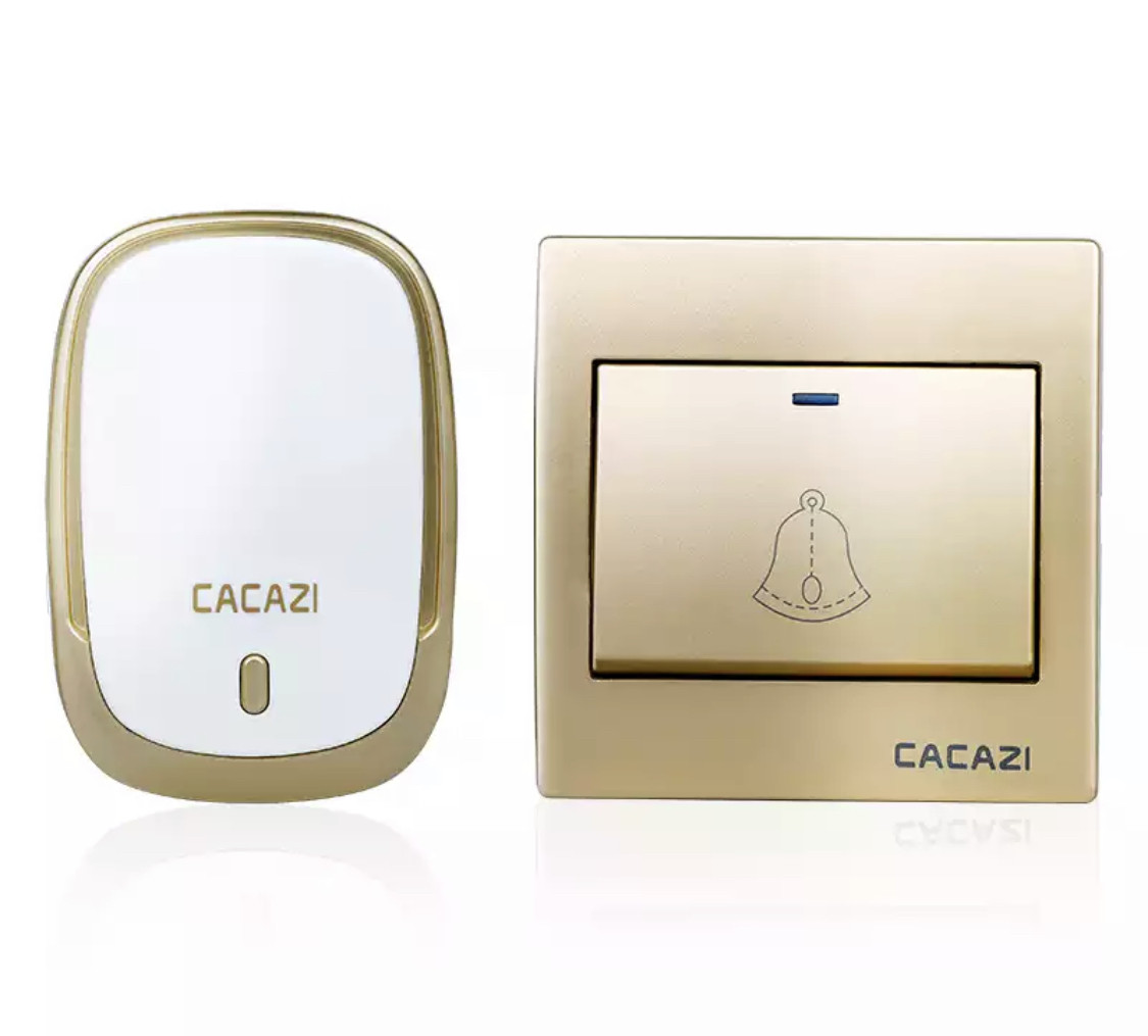Бездротовий дверної радіо дзвінок Cacazi H01 Gold