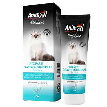 Фитопаста AnimAll VetLine Gastrointestinal для нормалізації роботи шлунково-кишкового тракту у кішок, 100 г