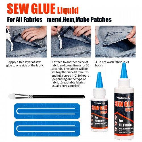 Универсальный клей для ткани и кожи Sew Glue Liquid - фото 5 - id-p1572095508