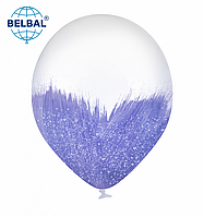 Латексный шарик BELBAL 12"(30 см) Браш с глиттером лавандовый