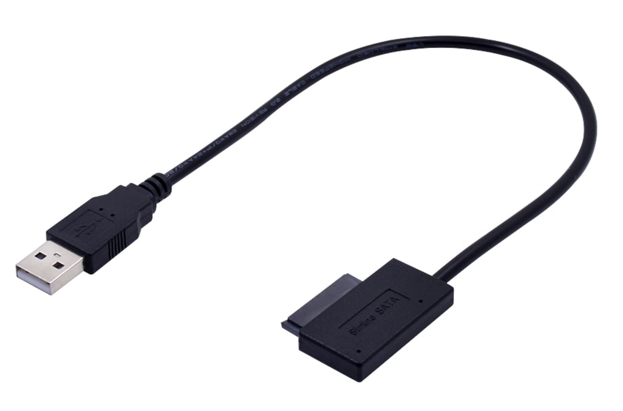 USB кабель адаптер конвертер для mini SATA II 7+6 13Pin Slimline CD/DVD