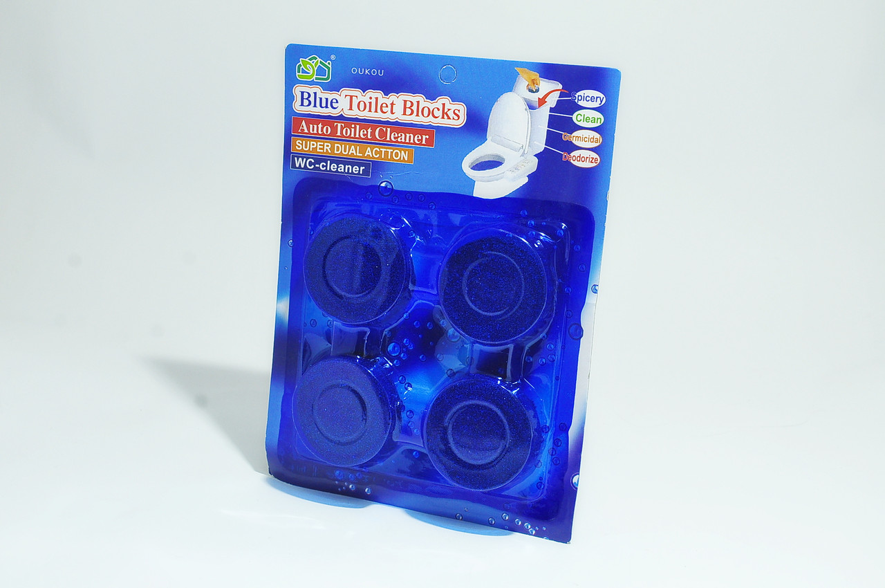 Таблетки в бачок унітазу 4 шт Blue Toilet Blocks - фото 2 - id-p1198558130