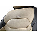 Накидки на сидіння авто 5D ELEGANT VERONA 700 144 бежеві (алькантара + екошкіра) ПОЛЬША, фото 3