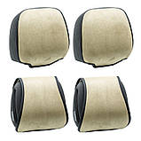 Накидки на сидіння авто 5D ELEGANT VERONA 700 144 бежеві (алькантара + екошкіра) ПОЛЬША, фото 5