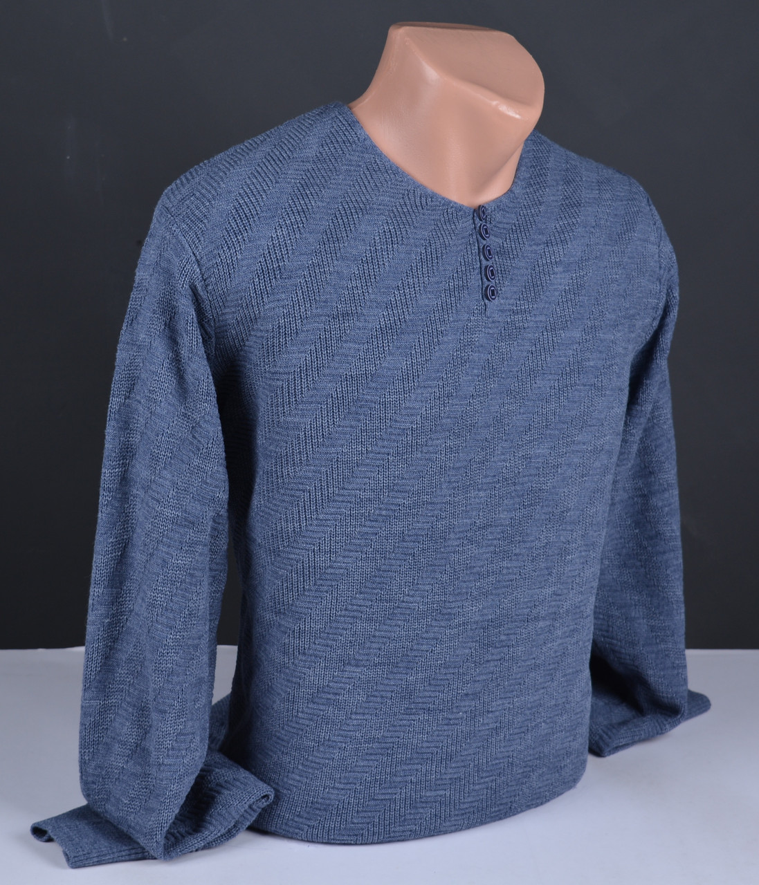 Чоловічий тонкий пуловер | Чоловічий светр Vip Stendo синій Туреччина 3093