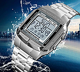 Прикольний жіночий годинник срібний, модний жіночий модний годинник із металевим ремінцем, фото 6