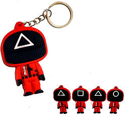 Брелок гумовий двосторонній "Гра в кальмара"