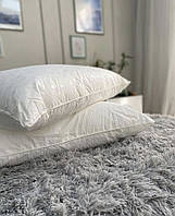 Подушка для сна эко-пух евро размер 50х70, антиаллергенная, со съемным хлопковым чехлом