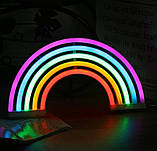 Настінний неоновий світильник нічник Веселка, фото 2