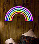Настінний неоновий світильник нічник Веселка, фото 5