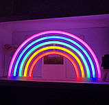 Настінний неоновий світильник нічник Веселка, фото 8