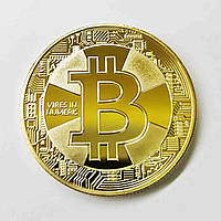 Монета сувенирная Bitcoin, цвет: золото
