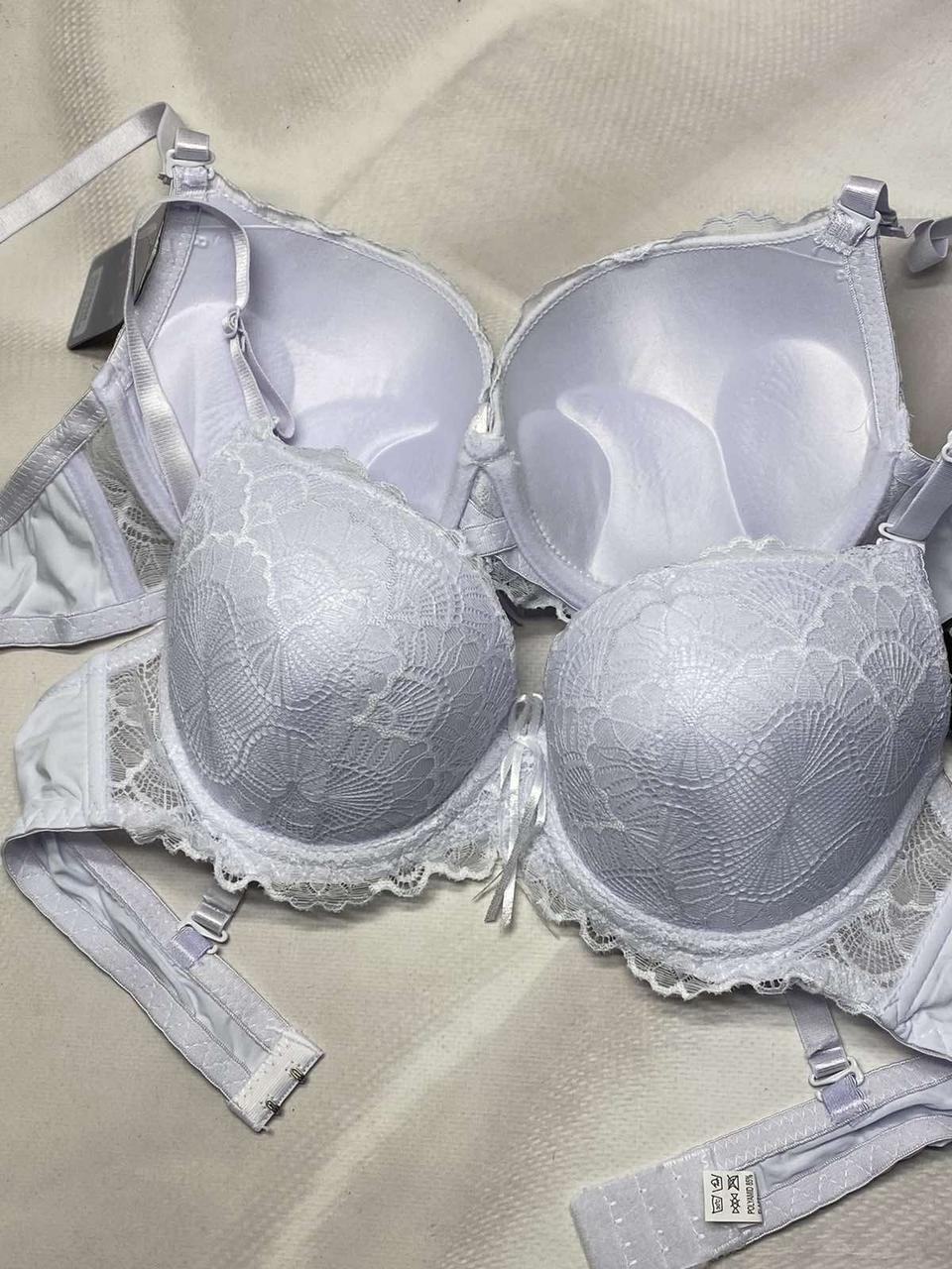 Бюстгальтер кружевной белый YYG чашка В PushAp