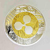 Монета сувенирная Ripple (xrp риппл), цвет: серебро, золото