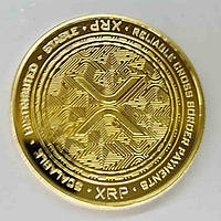 Монета сувенирная Ripple (xrp риппл), цвет: золото
