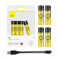 Акумуляторні батарейки AA Baseus Rechargeable Li-ion Battery 4шт