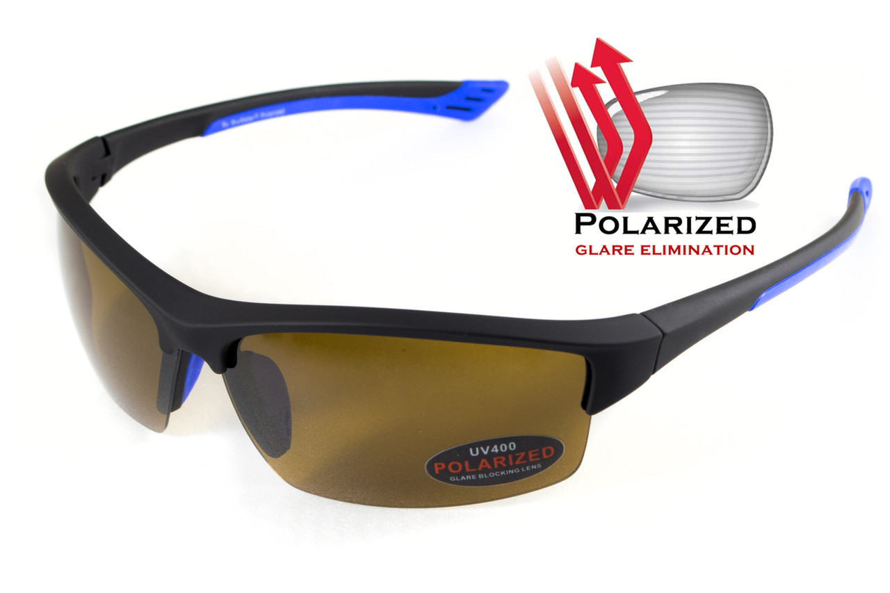 Поляризаційні окуляри BluWater Daytona-1 Polarized (brown) коричневі в чорно-синій