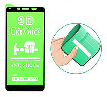 Гнучке захисне скло для Xiaomi Redmi 7a чорне протиударне на весь екран клей по всій поверхні