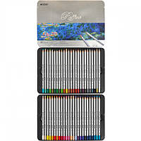 Кольорові олівці для малювання Raffaine набір 50 кольорів у металевому пеналі