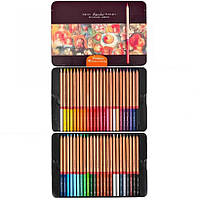 Кольорові олівці для малювання Fine Art набір 48 кольорів кедр у металевому пеналі