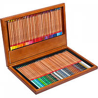 Кольорові олівці для малювання Fine Art набір 72 кольори кедр у дерев'яному пеналі