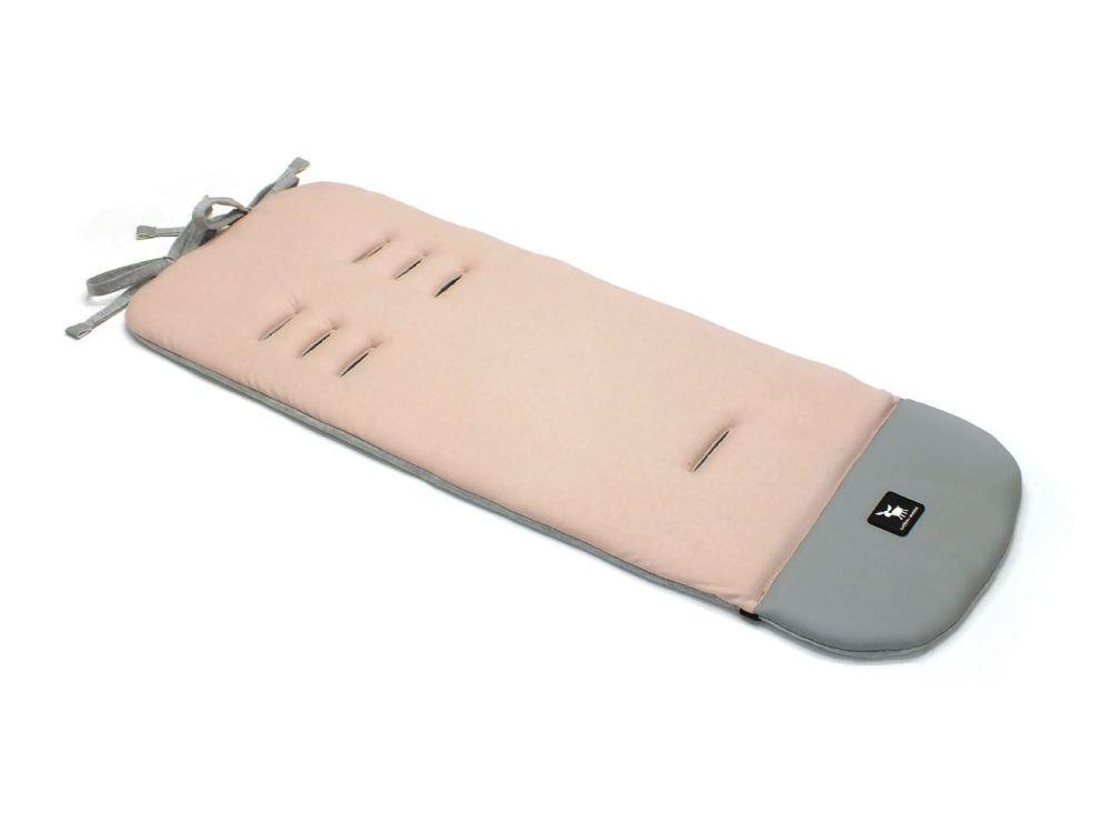 Матрац в коляску Cottonmoose Leather 590/113/49/106 powder pink cotton jersey melange cotton jersey (рожева пудра з сірим меланж,