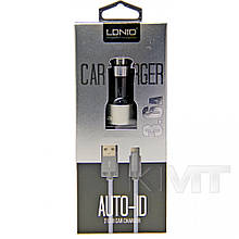 Ldnio DL-C303 Car Charger Set (Lightning) (2 USB)(3.6 A) Black
