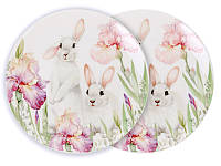 Набор из 2-х тарелок Lefard Кролик в ирисах 20.5 см 924-798 фарфор