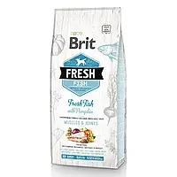 Сухий корм для собак великих порід Brit Fresh Fish & Pumpkin Adult Large свіжа риба і гарбуз 12кг (170993)