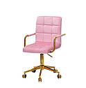 Крісло Augusto Arm GD-Modern Office з підлокітниками, фрез В-1025 велюр на золотистої хрестовині c колесами, фото 2