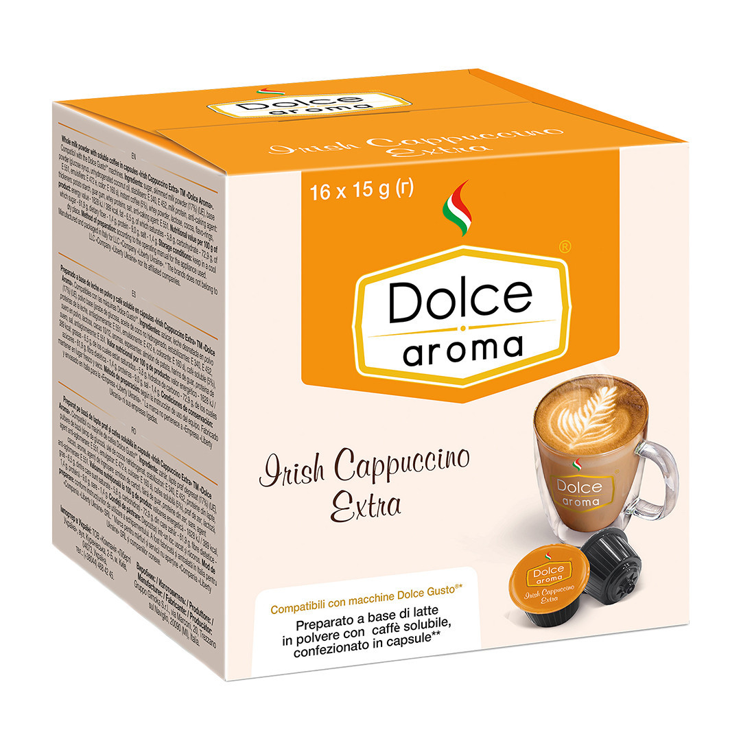Кава в капсулах Dolce Aroma Dolce Gusto Irish Cappuccino 16 шт. Дольче Густо Італія