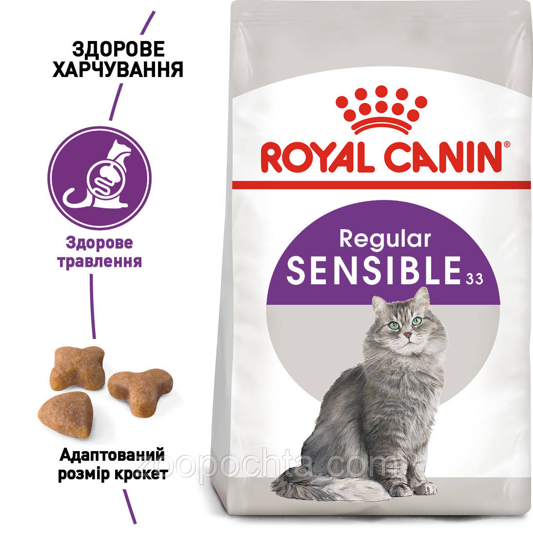 Акція! Сухий корм Royal Canin Sensible 33 для котів 1.6 кг + 400 гр у подарунок